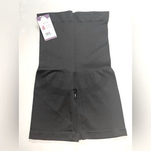 Empetua Womens Body Shaping High Waisted Shaper Shorts Black M/L